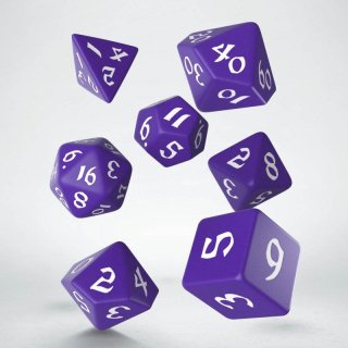 Kocka Set (7) - Classic RPG Runic Dice Set purple & white