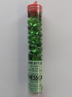 Kamienky Glass Stones (20+/4“ tube) - Light Green