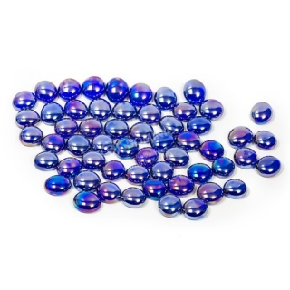 Kamienky Glass Stones (40/4“ tube) - Iridized Blue