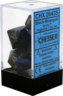 Kocka Set (7) - Gemini - black-blue, gold