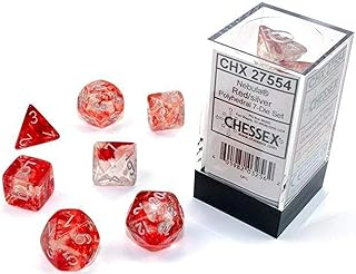 Kocka Set (7) - Nebula - Red/silver
