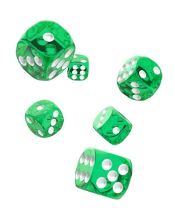 Kocka Set (12) - Oakie Doakie Dice - D6 Dice 16 mm Translucent - Red