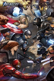 Plagát Avengers Gamerverse Poster Face Off 61 x 91 cm