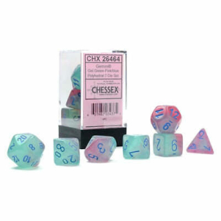 Kocka Set (7) - Gemini - Gel Green-Pink/Blue