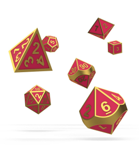 Kocka Set (7) - Oakie Doakie Dice RPG Set Metal Glow in the Dark - Golden Prince