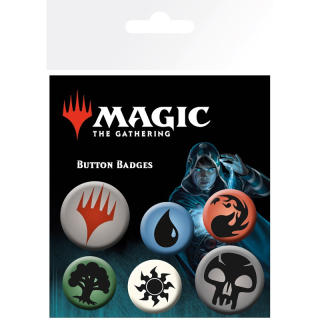 Odznak Magic the Gathering Pin Badges 6-Pack Mana Symbols
