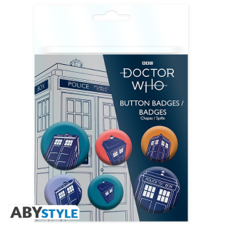 Odznak Doctor Who Pin Badges 6-Pack Tardis