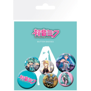 Odznak Hatsune Miku Pin Badges 6-Pack
