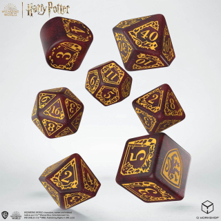 Kocka Set (7) - Harry Potter Dice Set Gryffindor Modern Dice Set - Red