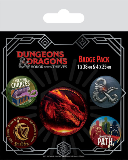 Odznak Dungeons & Dragons Pin-Back Buttons 5-Pack Movie