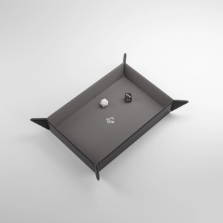 Tácka na hádzanie Gamegenic Magnetic Dice Tray - Rectangular Black/Gray