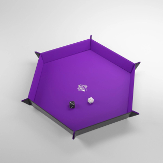 Tácka na hádzanie Gamegenic Magnetic Dice Tray - Hexagonal Black/Purple
