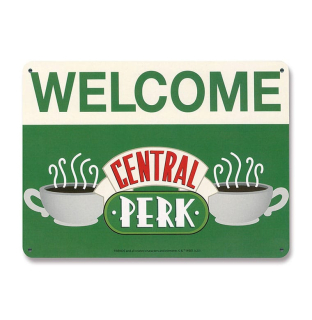 Dekoračná tabuľka - Friends Tin Sign Central Perk Welcome 15 x 21 cm