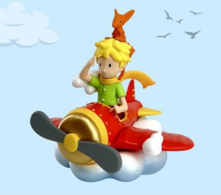 The Little Prince Figure Little Prince & Fox on the Plane 7 cm