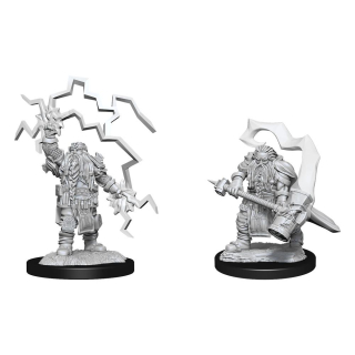 Dungeons & Dragons Nolzur's Marvelous Miniatures - Dwarf Cleric Male 2-Pack, 4 cm