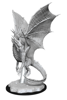 Dungeons & Dragons Nolzur's Marvelous Miniatures - Young Silver Dragon, 14 cm