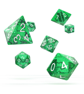 Kocka Set (7) - Oakie Doakie Dice RPG Set Speckled - Green
