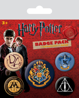 Odznak Harry Potter Pin Badges 5-Pack Hogwarts
