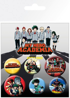 Odznak My Hero Academia Pin Badges 6-Pack Mix